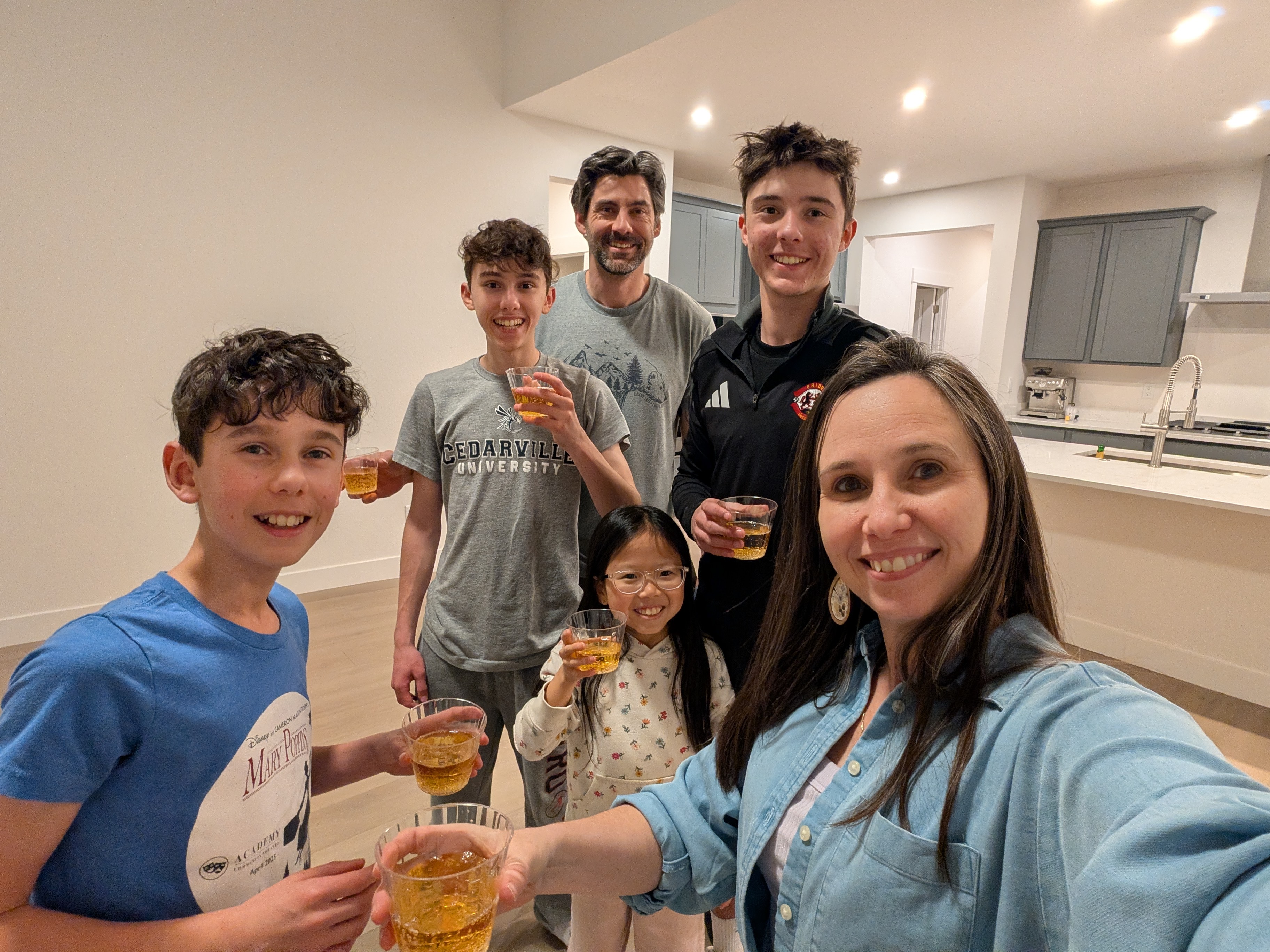Family in the new house